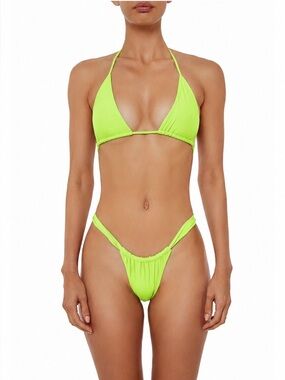 Bamba Swim Malibu Bikini Set in Light Green Size Small